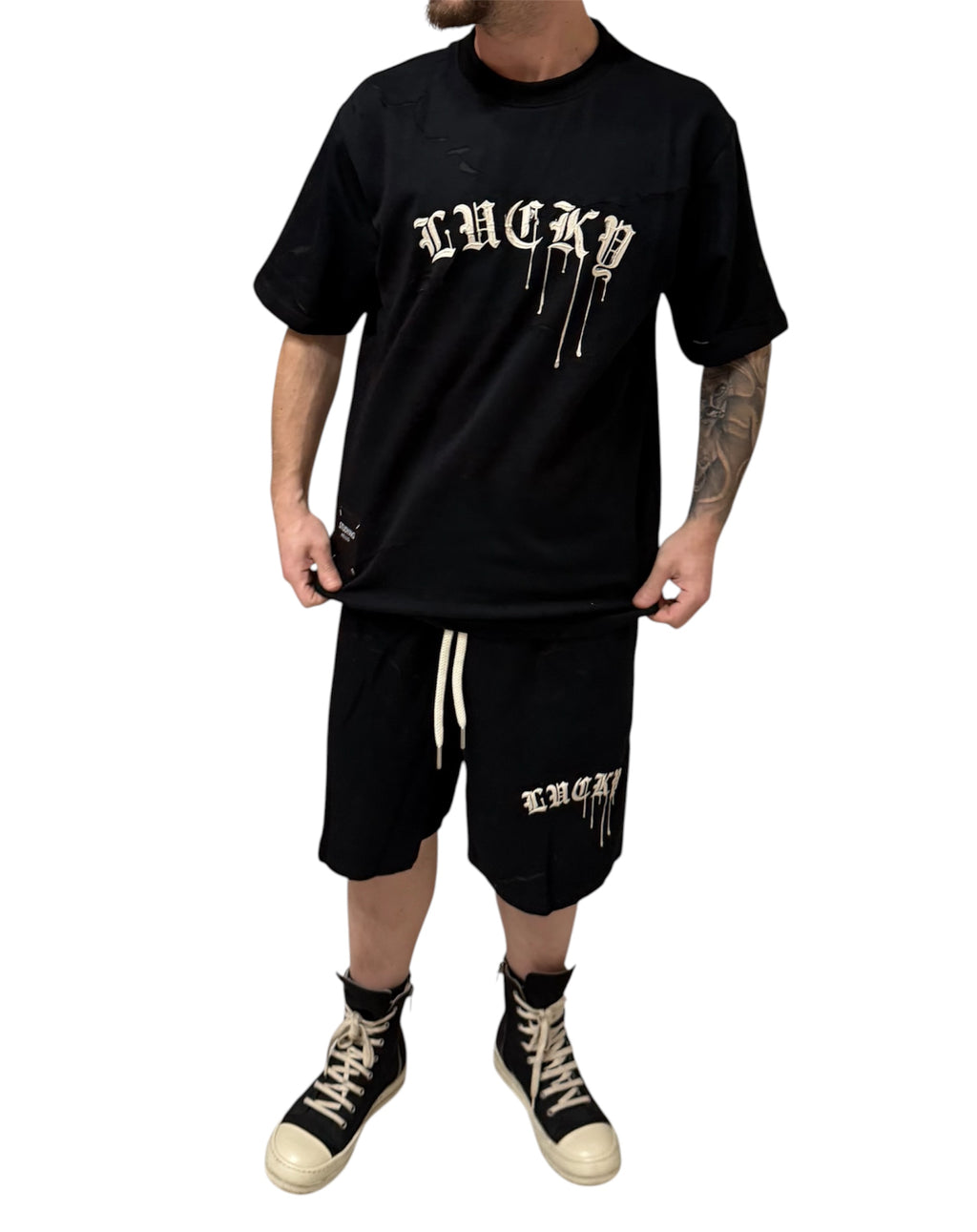 Coordinato black edition short set