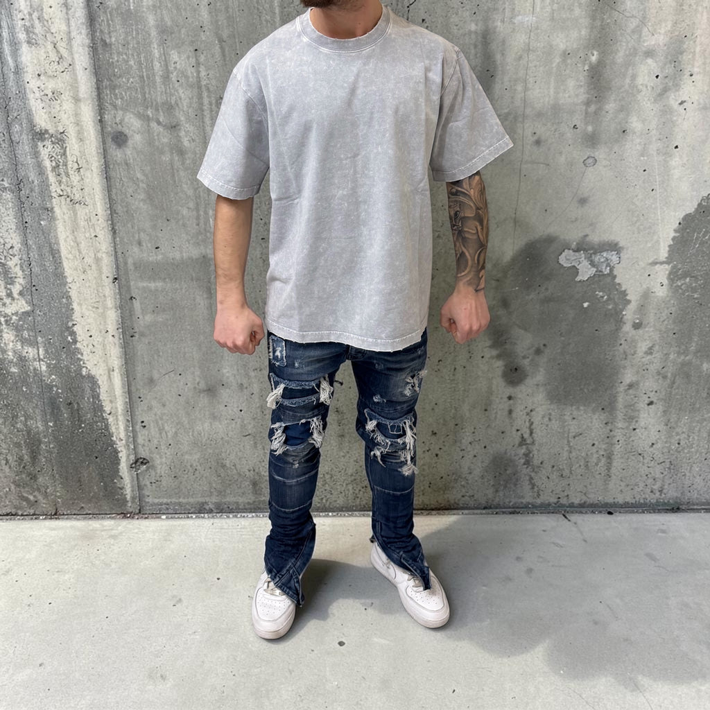 Shirt “marbled”light Gray