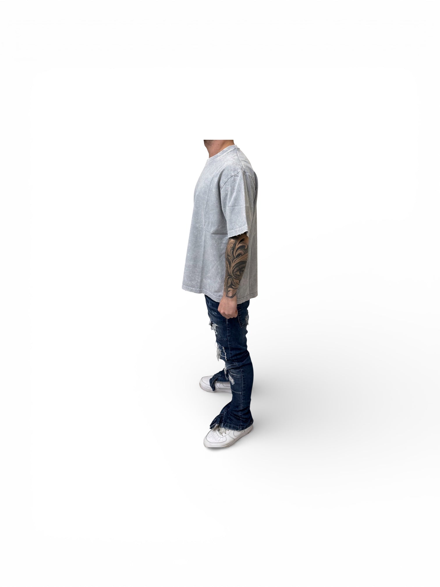 Shirt “marbled”light Gray