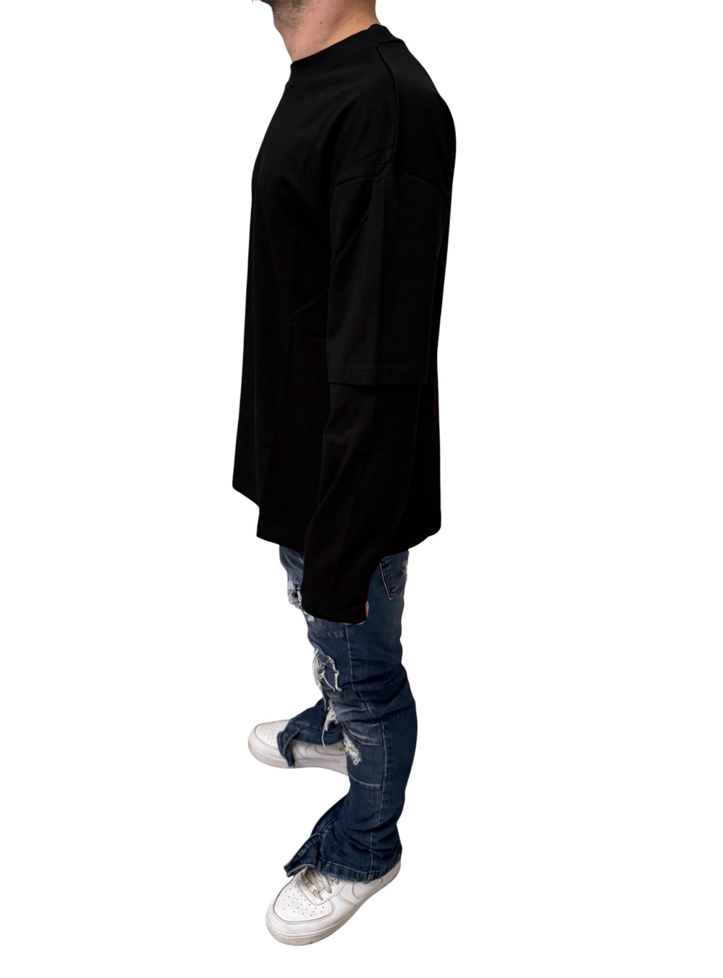 Shirt longsleeve double black
