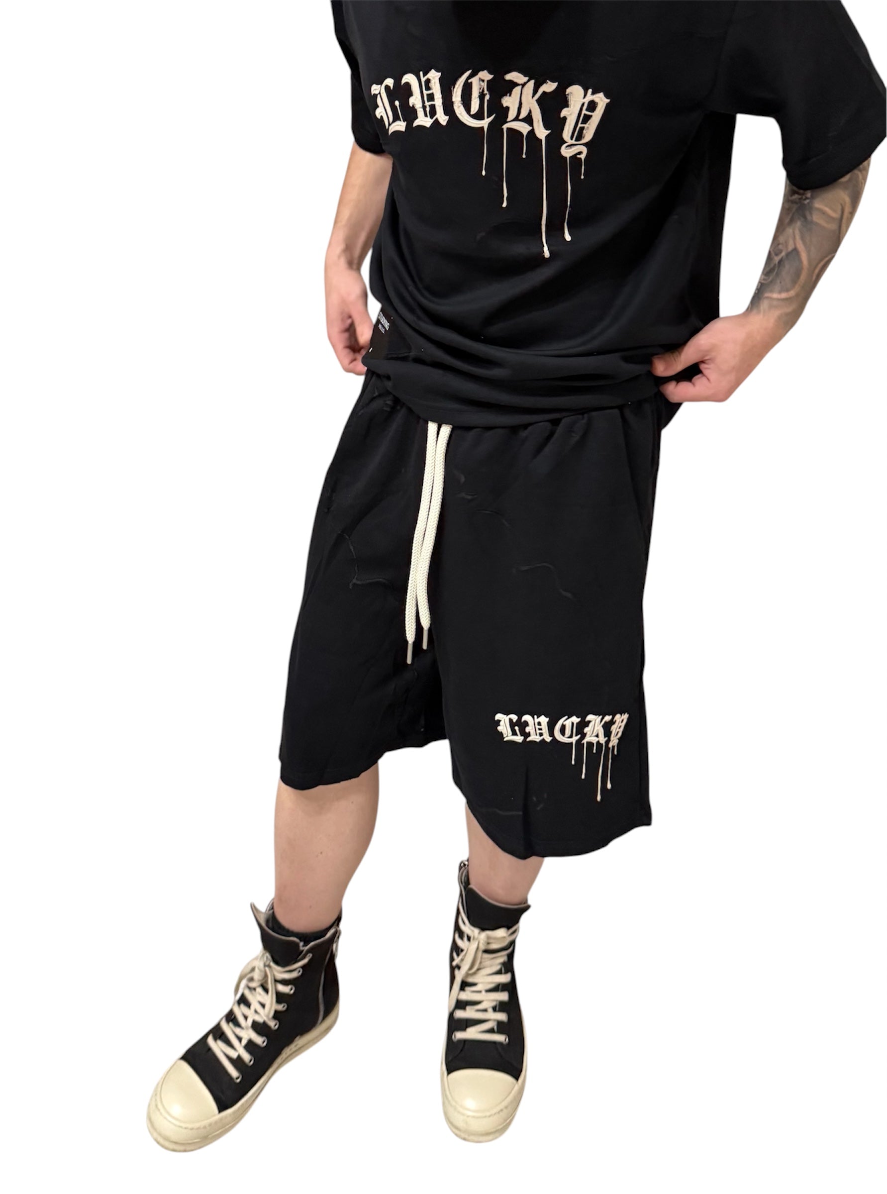 Coordinato black edition short set