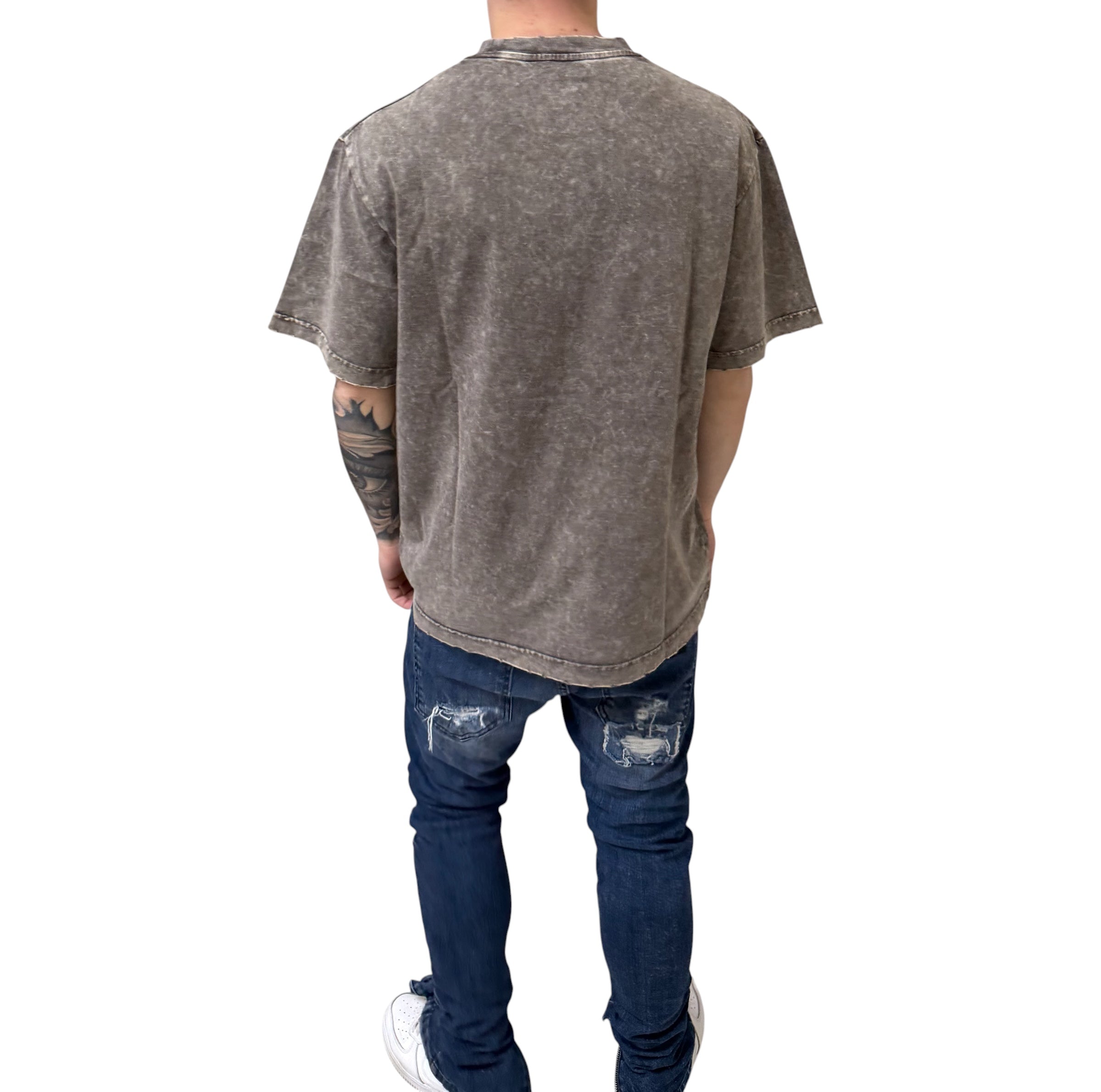 Shirt “marbled” dark grey