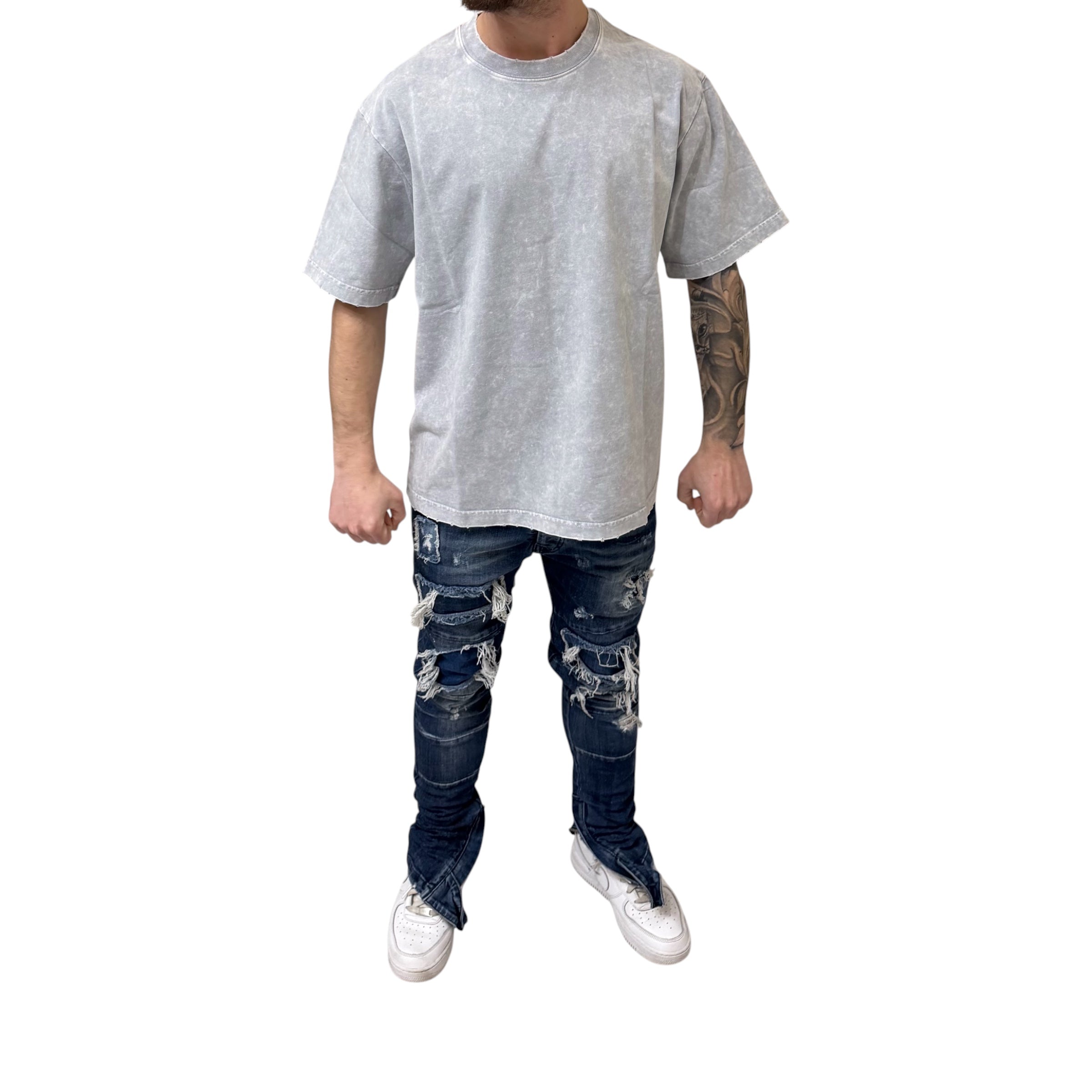 Shirt “marbled”light Gray