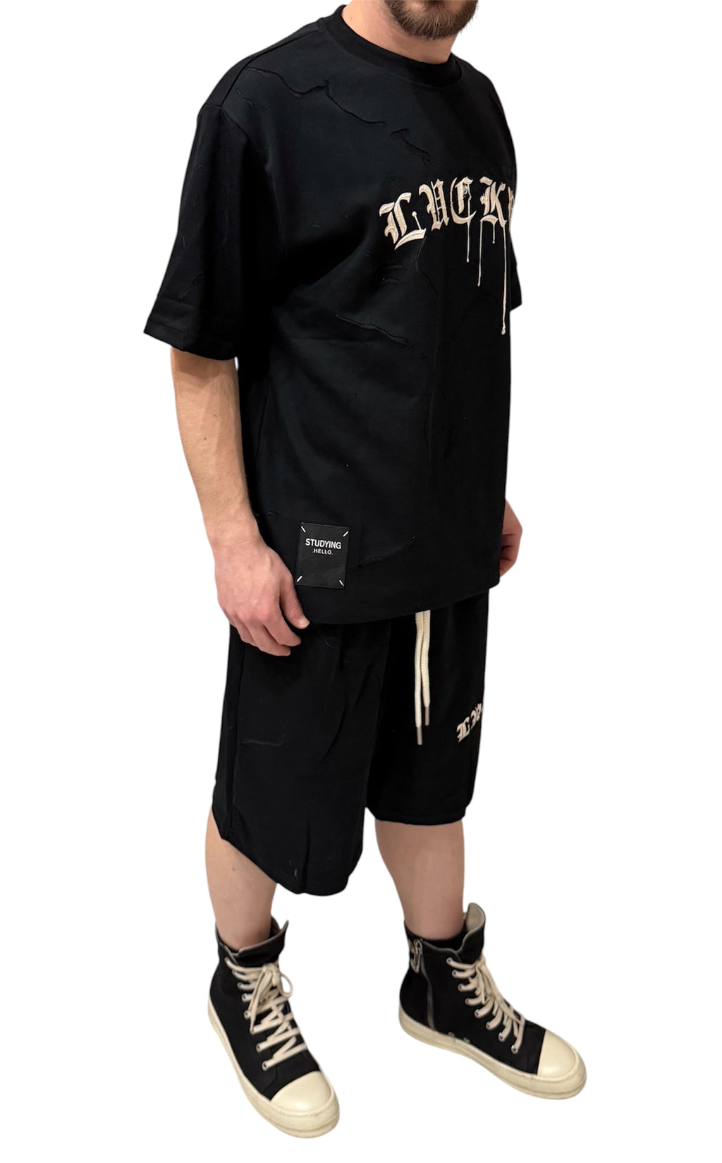 Coordinato black edition short set