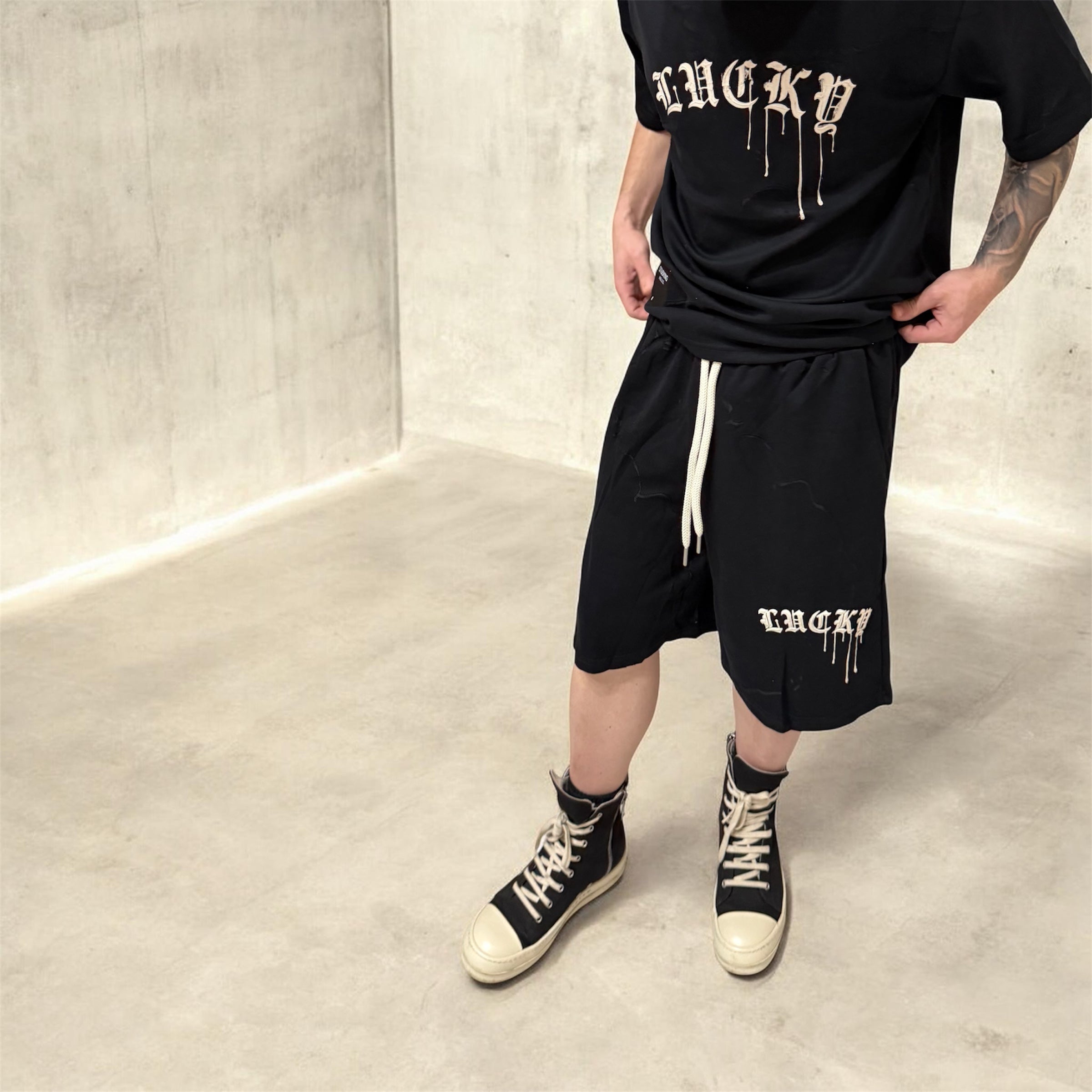 Coordinato black edition short set